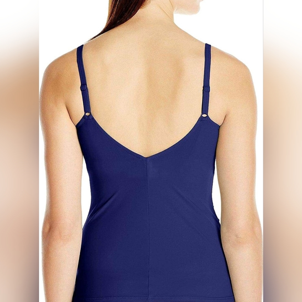 PROFILE by Gottex Tankini Swim Top in Blue size 36D - Picture 2 of 10